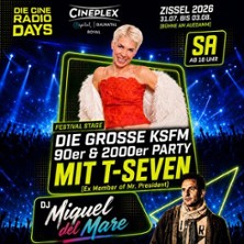 Cine Radio Days 2026 Getr&auml;nke Flatrate - Die gro&szlig;e KSFM Radio 90er 2000er Party