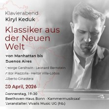 Klassiker aus der neuen Welt - Von Manhattan bis Buenos Aires | Klavierabend von Kiryl Keduk