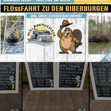 Flo&szlig;fahrt zu den Biberburgen | 
Uwes Bootsverleih - Galloco Beach