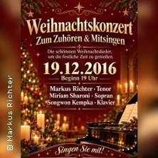 Weihnachtskonzert  zum Mitsingen und Zuh&ouml;ren - Markus Richter, Miriam Sharoni & Songwon Kempka