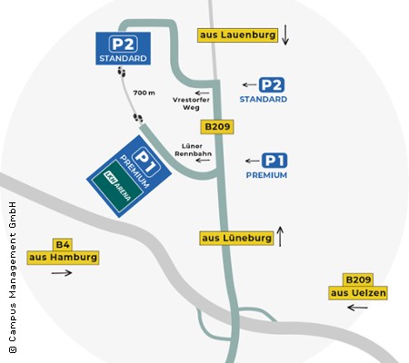 Anfahrt mit PKW