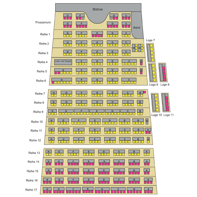 Hansa Theater - Saalplan