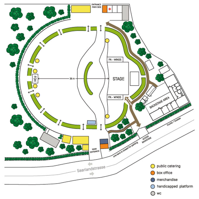 Stadtpark Hamburg - Freilichtb&uuml;hne - Venueplan