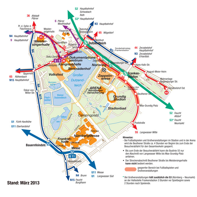 Anfahrt mit &ouml;ffentlichen Verkehrsmitteln